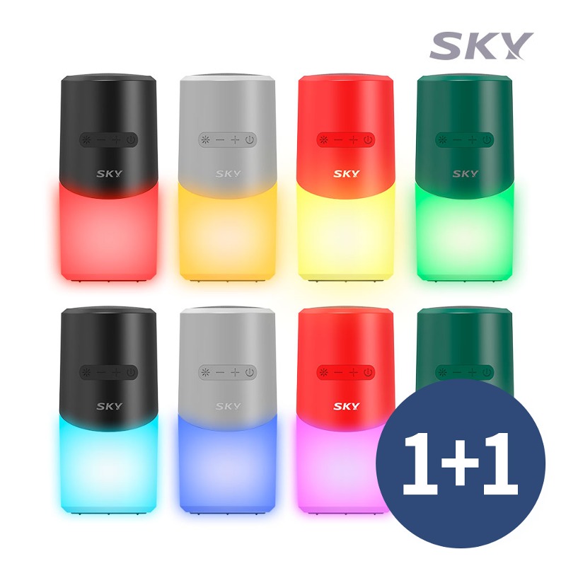 [1+1] 스카이 붐 네온 N2 LED 미니 블루투스5.3 방수 무선 스피커 BN2